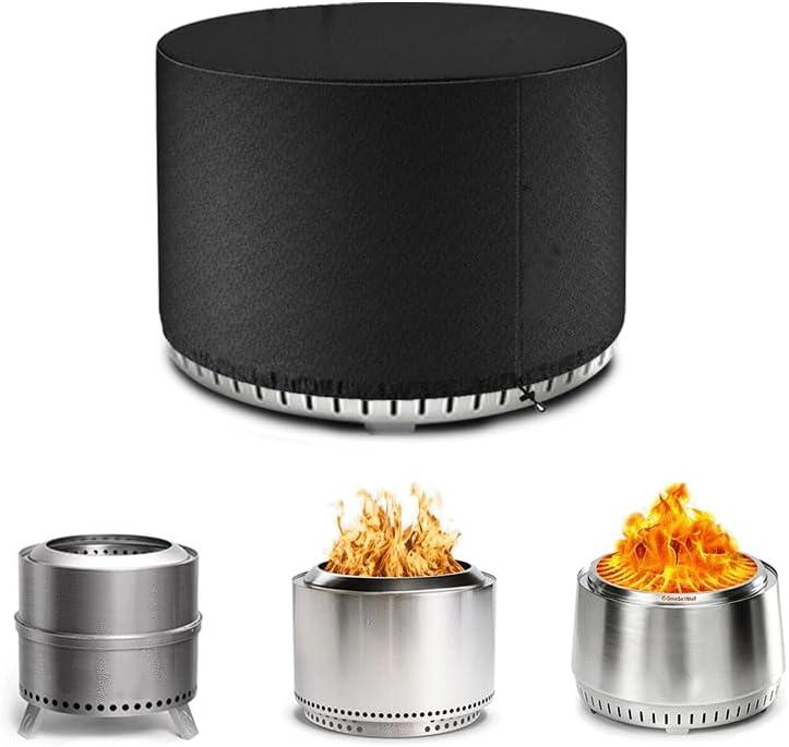 Fire Pit Cover Round for Solo Stove Yukon 27 inch-30 inch, Waterproof Smokeless Fire Pit Cover, Fits for Gas/Table/Bowl Fire Pits - 30 inch D X 18 inch H