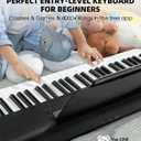 The ONE Smart Keyboard COLOR 61 Lighted Keys Piano Keyboard, Electric Piano for Beginners with 256 Tones, 64 Polyphony, Built-in LED Lights and Free Apps (Black)
