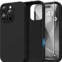 GONEZ Magnetic for iPhone 16 Pro Max Case, [Compatible with MagSafe] Anti-Scratch Microfiber Lining & Screen Protector, Silicone Camera Control, Shockproof Slim Phone Cover 6.9 inch, Black