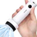 6Kpa Cordless Electric Vacuum Pump for Storage Bags, USB Rechargeable Portable Vacuum for Travel Air Pump Compression Bag Pumps for Clothes Bedding, White Black (No bags)