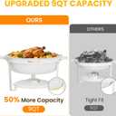 Femchic 9QT White Chafing Dishes for Buffet, 4 Pack Maifanite-Coated Chafer