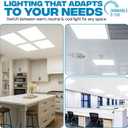 2x2 LED Light Flat Panel, 30-72W, 5 CCT 3K|3.5k|4K|5K|6.5K, Dimmable Recessed Drop Ceiling Lights, 3750/5000/6250/7500/9000 Lumen, Lay in Fixture for Commercial (2x2 FT LED - 4 Pack)