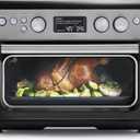 GreenPan 13-in-1 Elite Countertop Convection Oven & Air Fryer, PFAS-Free Ceramic Tray & Pizza Pan, Adjustable Racks, Multifunction Presets, Toaster, Bake, Broil, Roast, Proof, Dehydrate, Black