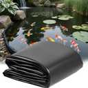 Pond Liner,15 Mil HPED 15 x 30 FT Black Pond Liner Large Pond Liner for Outdoor Fish Ponds,KOI Pond,Duck Pond,Waterproof Pond Equipment,Pond Supplies.