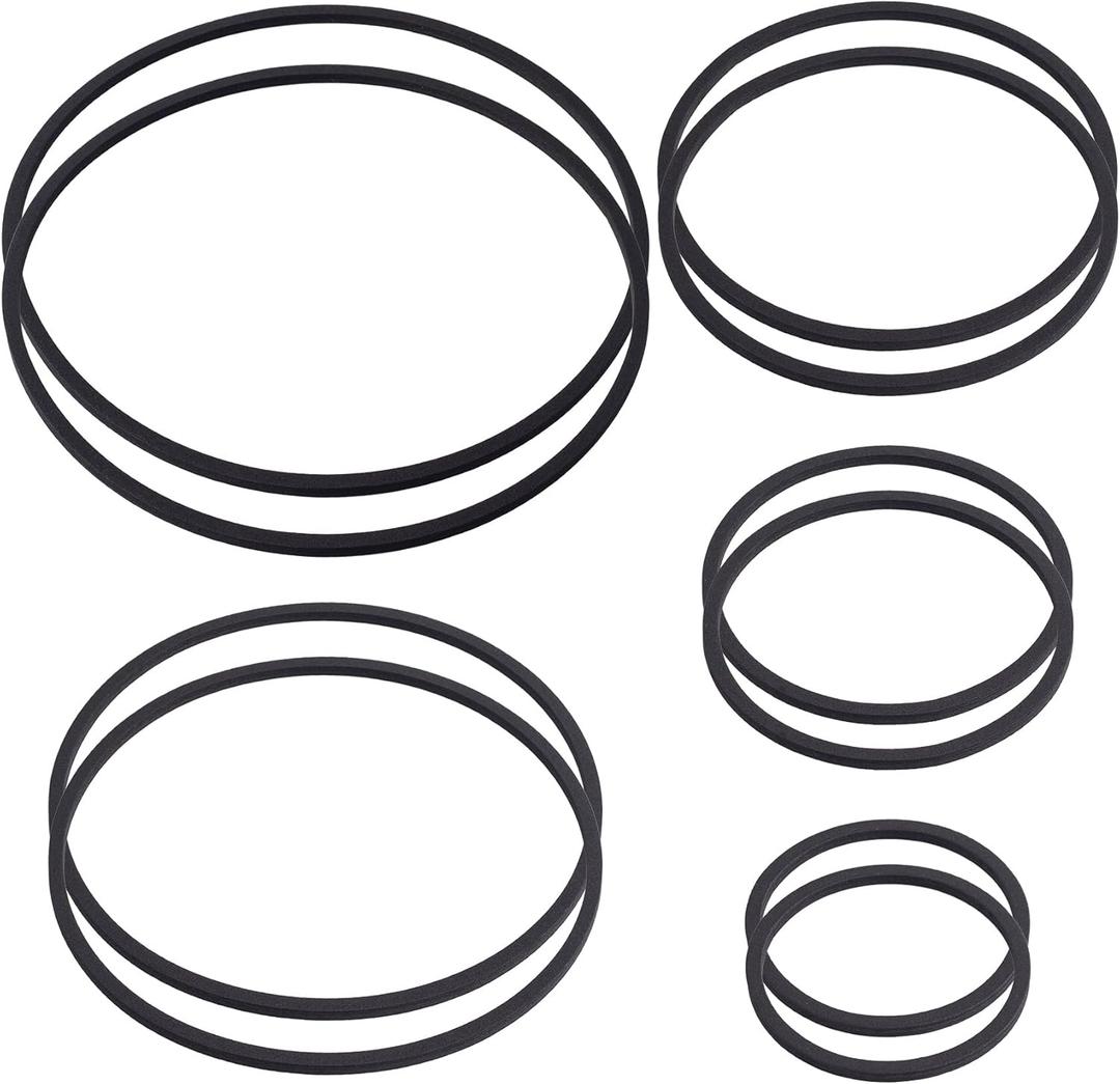 10PCS Fish Feeding Rings, 5 Sizes Oval Aquarium Floating Plant Barriers, Foam Fish Feeder Rings, Fish Tank Aquarium Accessories for Fish, Floating Plant - Black