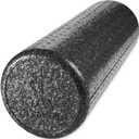 High Density Muscle Foam Rollers by Day 1 Fitness - Sports Massage Rollers for Stretching, Physical Therapy, Deep Tissue, Myofascial Release - Ideal for Exercise and Pain Relief - Solid Black, 18"