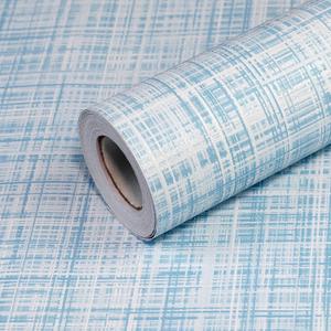 Blue Peel and Stick Wallpaper 17.3"X160" Textured Contact Paper Modern Self-Adhesive Wall Paper Removable Waterproof Vinyl Wallpaper for Bedroom Kitchen Cabinet Countertop