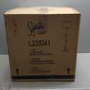 Signature Design by Ashley Bernadate Cottage Candlestick Design Poly Floor Lamp, 3-Way Switch, Cast Resin & Fabric Drum Shade, 18" W x 18" D x 61.13" H, Whitewash