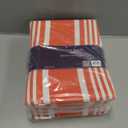 Ashton Sheets American Stripe Kitchen Towels 100% Cotton Pack of 6, Highly Absorbent Quick Drying, Soft Dish Towels 20x30 Inch for Kitchen with Hanging Loop, Hand & Tea Towel - Orange & White Striped