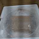 KECTIAKL 14 Inch White Marbling Porcelain Ceramic Vessel Sink Set
