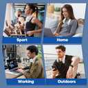 Kakashi 6000mAh Portable Neck Fan Rechargeable, Bladeless Operated Wearable Personal Fan with 3 Speeds, 360Cooling Leafless Hanging Neck Fan Blow Cold Air for Travel Outdoor (White)