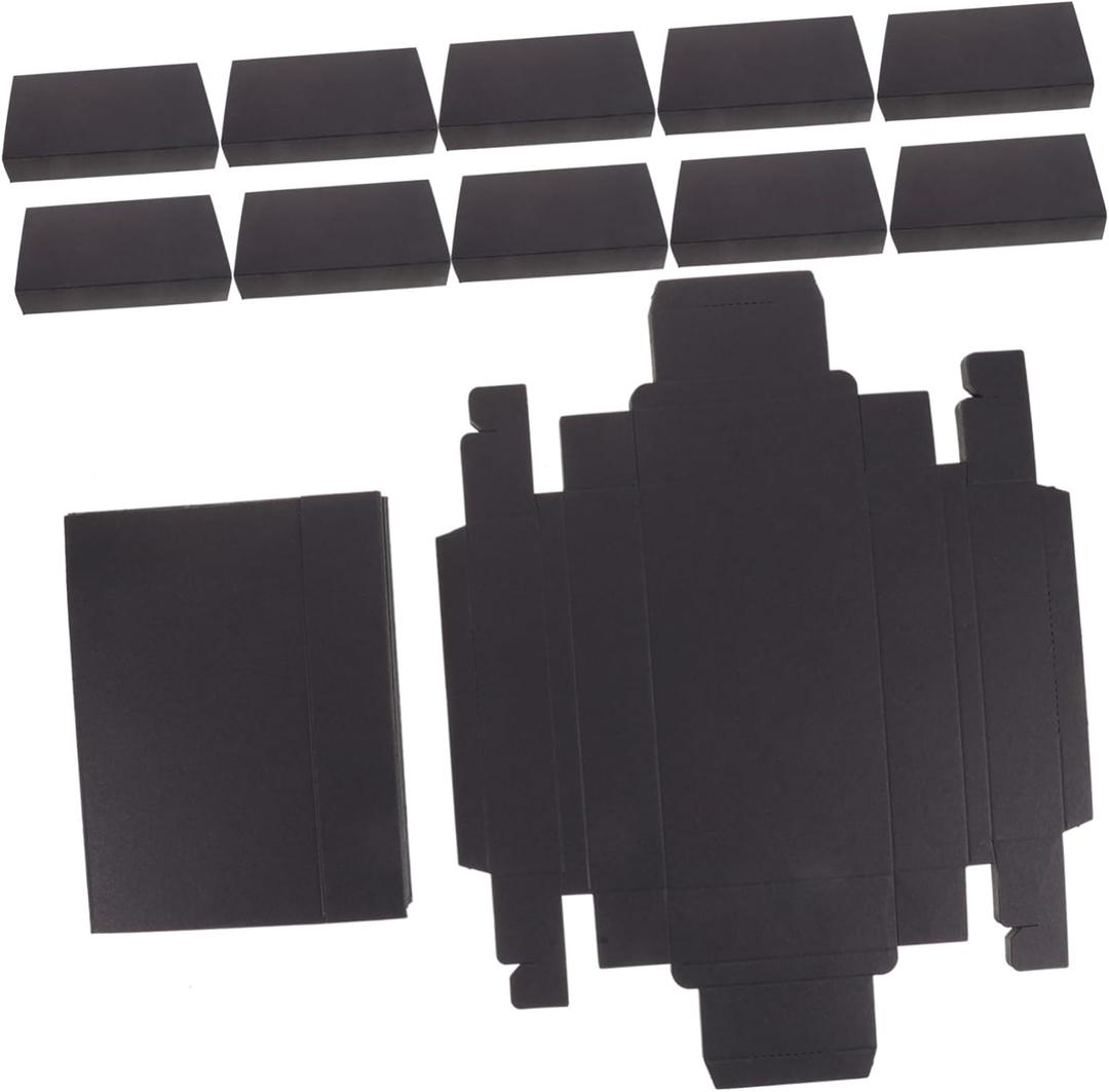 12pcs Kraft Paper Drawer Boxes Packing Boxes Cardboard Storage Containers