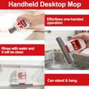 3 x XANGNIER 2026 New Mini Foldable Desktop Mop,Small Portable Self-Squeeze Sponge Mops Wet and Dry Use,Mini Cleaning Supplies Tool for Kitchen Counter,Small Spaces,Bathroom,Desk,Glass,Office,Travel,1Pcs