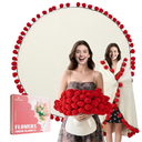 Flower Bouquet Blanket, Gifts for Mom Daughter Grandkids Her Wife Girlfriend, Completed Crochet Flower Blanket,Soft Knitted Throw Blankets,Housewarming Gifts for Birthday Anniversary (Red Roses)