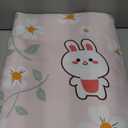 Kids Cartoon Bedding Set Pink Floral Duvet Cover 3PCS Kawaii Duvet Cover Set, Ultra-Soft Comforter Cover Reversible Design for Girls Boys(Queen,Flowers)