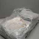 Dreaming Casa 100% Blackout Curtains 102 Inches Long, Linen Textured Window Treatment Rod Pocket & Back Tab Curtain Drapes for Bedroom Living Room Divider, 2 Panels, 100" W x 102" L, Greyish White