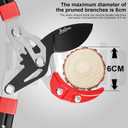 Extendable Loppers, SK5 Teflon-Coated Blades, Gear Drive, 65-100 cm