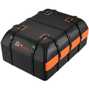 Car Rooftop Cargo Carrier - 21 Cubic Feet, 100% Waterproof Heavy Duty 840D Car Roof Bag for All Vehicles with/Without Racks - Anti-Slip Mat, 6 Door Hooks, Storage Bag, 2 Extra Straps