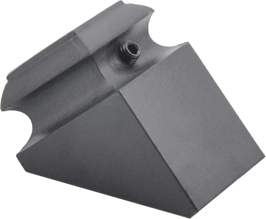 Myard Pitch Angled Slant Shoes with Screw Furniture for 1/2 Inches Square Iron Stair Deck Balusters, 44 Inches 10-Pack (Satin Black)