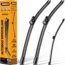 AUTOBOO 24"+20" Windshield Wipers with 13" Rear Wiper Blades Replacement for Audi Q5 2009-2017,SQ5 2014-2017,RS Q3 2019-2024 -Original Factory Quality (Pack of 3)