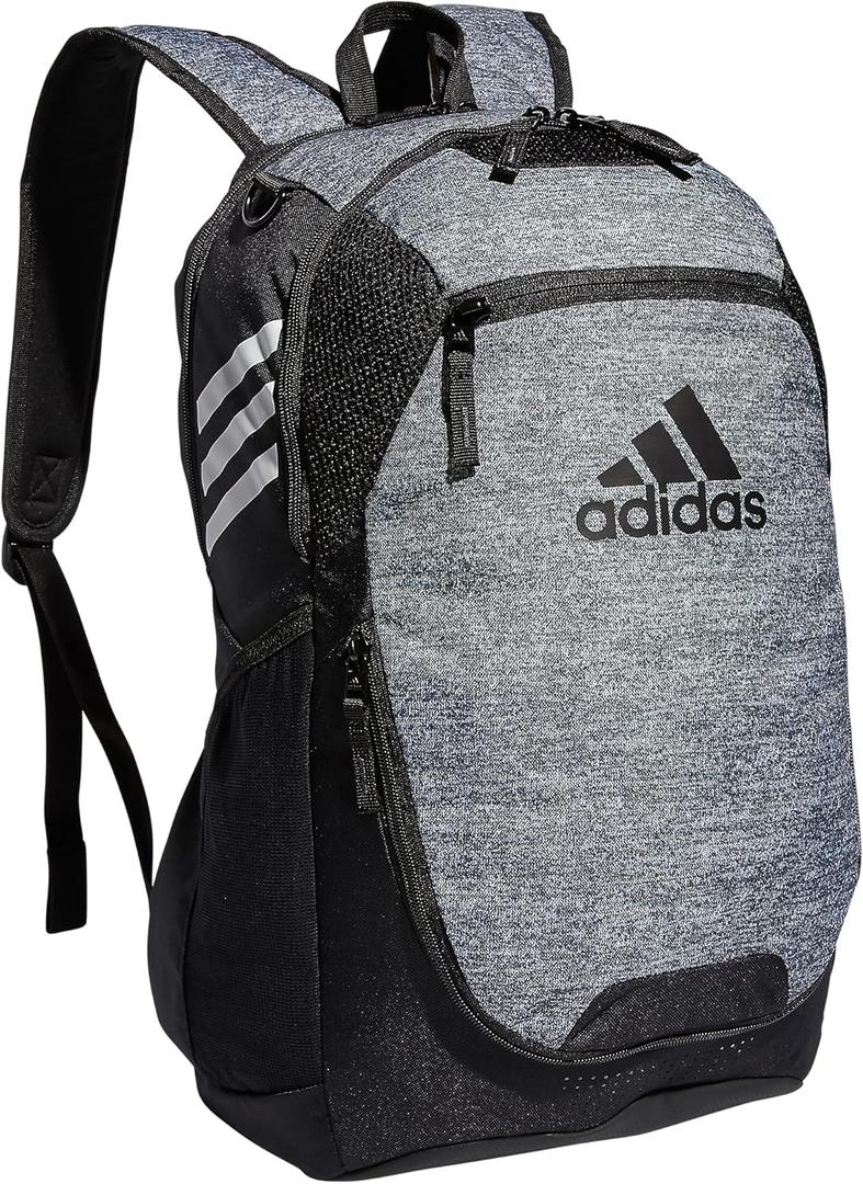 adidas Stadium 3 Soccer Backpack with Ball Pocket, 36L (OSFA, Jersey Onix Grey/3.0)