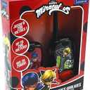 Lexibook, Miraculous, Walkie Talkies, 200m, Communication Set for Kids, 2 Communication Channels, Belt Clip, Black/Red, TW12MI