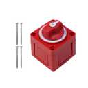 300A Battery Disconnect Switch, 12V-48V Waterproof Heavy Duty Master Power Cutoff Switch, Battery Kill Switch with Knob Control for Marine Boat RV Car Truck ATV UTV, Red