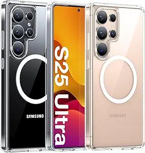 TORRAS Magnetic Shockproof for Samsung Galaxy S25 Ultra Case, Fit for MagSafe, 4X Military Grade Protection, Translucent Slim Case for Samsung S25 Ultra Case AntiFingerprint AntiScratch, Navy Blue