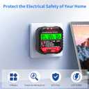 Outlet Tester Electrical GFCI Receptacle Detector, 90-250V Ground Fault Receptacle Tester & Circuit Analyzer, Circuit Polarity Voltage Detector, Plug Tester Breaker Finder (HT107B)