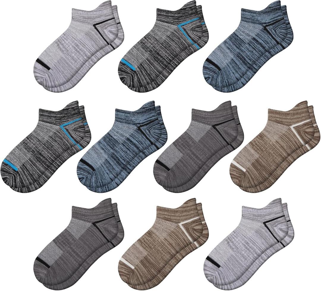 Comfoex 10 Pairs Boys Socks Kids Ankle Sport Cotton Socks For Kids 4-7 7-10 Years Olds