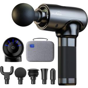 Massage Gun Deep Tissue,Portable Percussion Muscle Massager for Whole Body Back Pain Relief,Electric Handheld Sport Massager with 5 Massage Heads