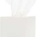 Simple Solid Ceramic Tissue Box Cover Square Matte Finish Tissue Holder for Bathroom, Vanity, Nightstand, Office Decorative & Discreet Fits Standard Tissue Boxes (White)