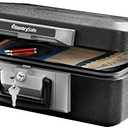 SentrySafe Fireproof Safe Box with Key Lock, Chest Safe with Carrying Handle to Secure Money, Jewelry, Documents, 0.25 Cubic Feet, 6.3 x 15.3 x 12.1 Inches, 1160