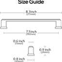 Alzassbg 10 Pack Brushed Satin Nickel Cabinet Pulls, 7-1/2 Inch(192mm) Hole Center Cabinet Handles Kitchen Pulls for Cabinets and Drawer AL3071SN
