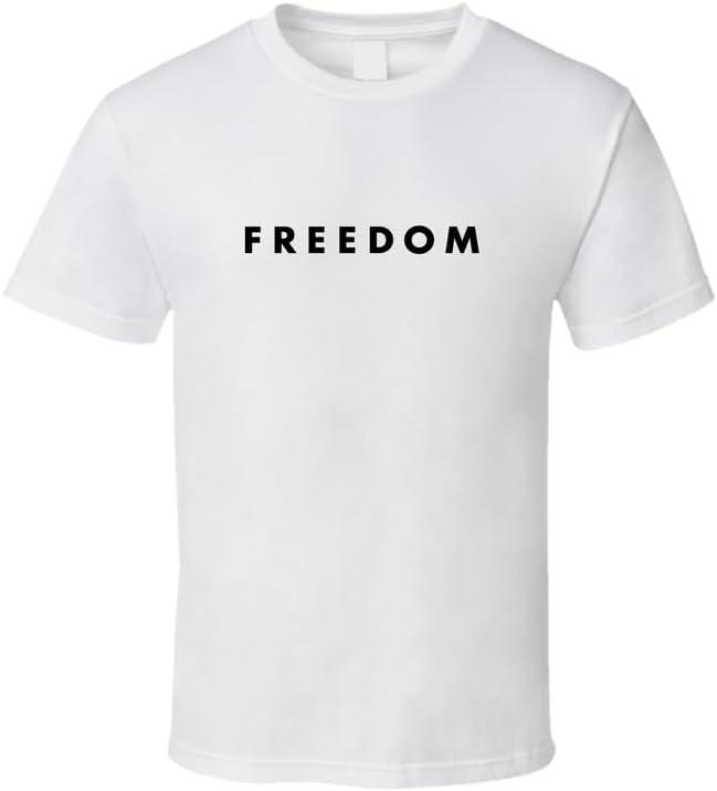 White Freedom TShirt, Large, White White Freedom TShirt, Large, White