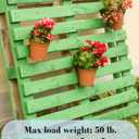 NACETURE 12 Pack Stainless Steel Plant Hangers Flower Pot Clips - Outdoor Wall Hook Metal Plant Stand Holds 5" to 8" Standard Flower Pot