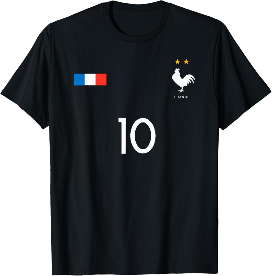 France Jersey Shirt 10 French Football Soccer Men Women Kids T-Shirt, Size S