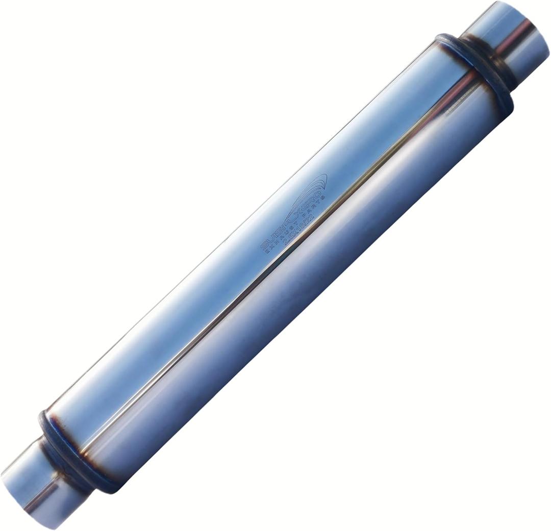 Exhaust Resonator Muffler, 3.0”I.D.X 22” LONG, Material: 100% Stainless Steel 201 (3.0X22”)