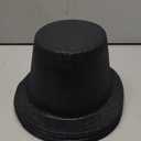 Hillban 12 Pcs Top Hats Glitter Plastic Disco Party Hat for New Year Magician Birthday Wedding Carnival(Black,Classic)