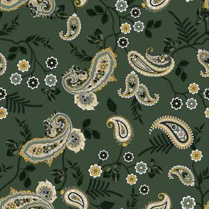 Vintage Green Paisley Floral Wallpaper Peel and Stick Exotic Leaf Flower Wallpaper for Bedroom Living Room Decorative Floral Botanical Contact Paper for Cabinet Shelf Home Decor 12"x118"
