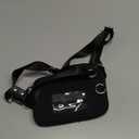 Clip and Go Strap for Phone with Wallet Crossbody Phone Lanyard Adjustable and Detachable RFID Wristlet Wallet with ID Window and Zipper, Black (L)