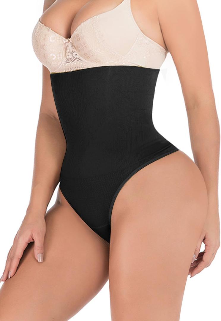 Thong Shapewear for Women High Waist Body Shaper Tummy Control Underwear Under Dress Shaping Panties Girdle, M/L