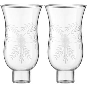 2 Pcs 1 5/8 Inch x 6.5 Inch Clear Hurricane Lamp Shade