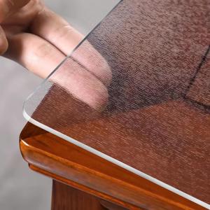 Frosted Clear Table Protector 40 x 90 Inch, 2mm Thick Plastic Table Cover, Waterproof PVC Clear Table Cover Protector, Desk Protector Mat, Writing Desk Pad for Desktop, Coffee & Dining Room Table