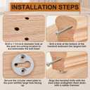 CroBlissful 1 Pack 4 ft 6010 Three Piece Red Oak Arc Wood Handrail