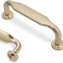 KOMOTIA 10 Pack 3 Inch Cabinet Pulls Brushed Brass Kitchen Cabinet Handles Zinc Alloy Drawer Pulls Solid Cabinet Hardware