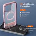 Magnetic Case for iPhone 13 Pro Max Phone Case with Privacy Screen Protector 2X,Compatible with MagSafe,Invisible Kickstand [20FT Protection],Translucent Matte Shockproof Cover for 13 ProMax,Black