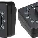 PATIKIL 60-Minute Visual Countdown Timer, 2 Pcs Mechanical Wind Up Timer for Home Kitchen Cooking Classroom Study Tool, Black