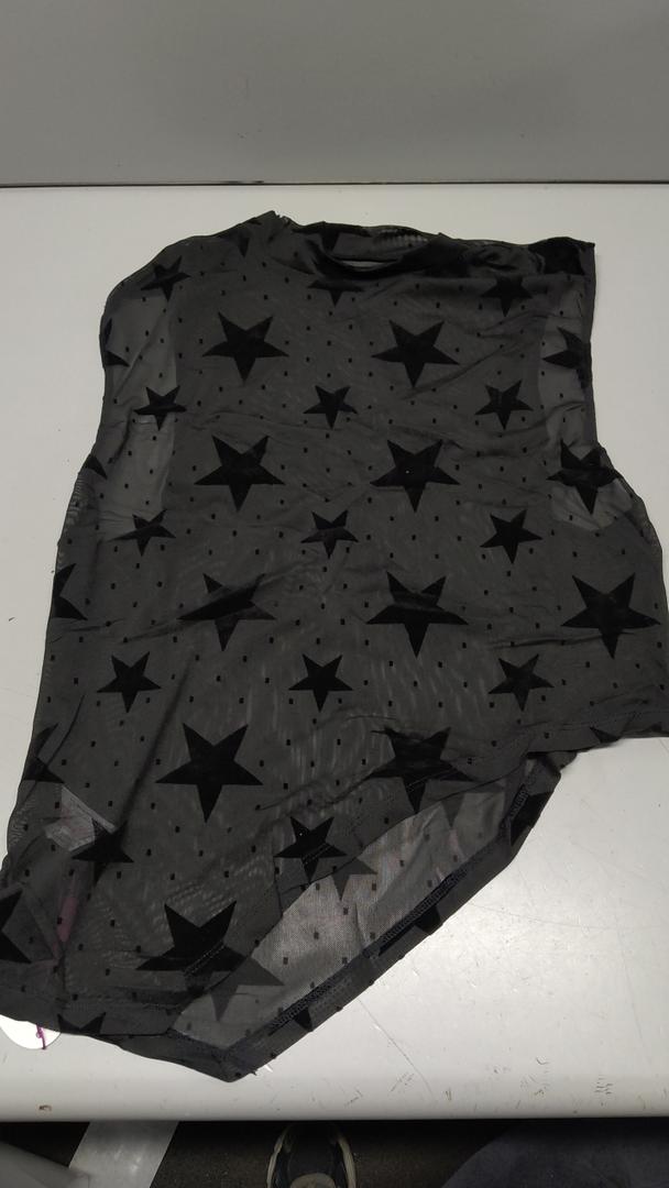 Avidlove Women Camisole Tops Sheer Mock Neck Tank See Through Summer Mesh Shirts Asymmetrical Top Clubwear, XL