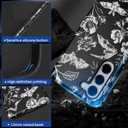 Case for Samsung Galaxy S24 Plus,Hybrid Heavy Duty 2 in 1 Full Body Rugged Shockproof Protection Glossy Case for Samsung Galaxy S24 Plus - Dark Gothic Bats